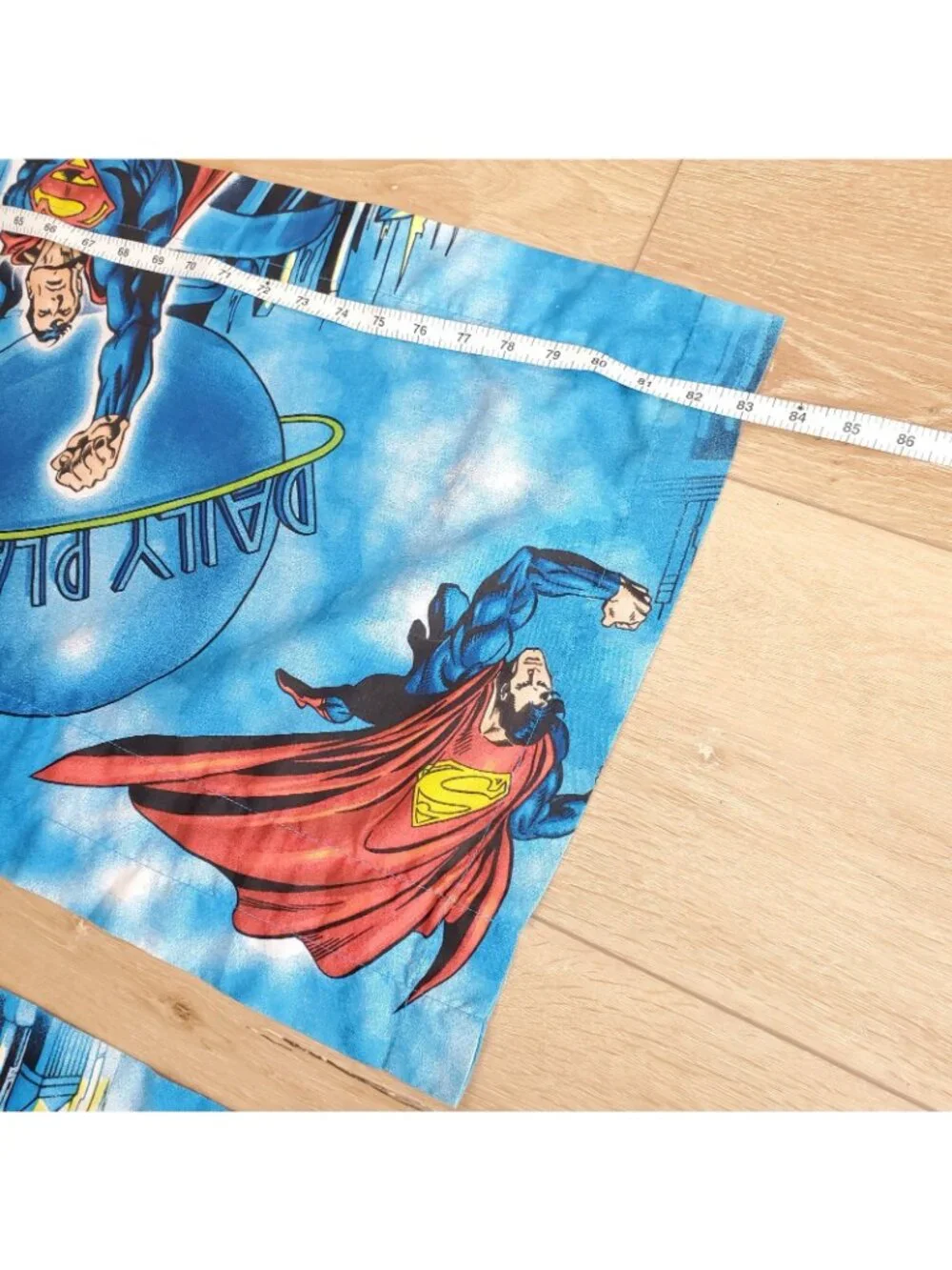 SUPERMAN Daily Planet Gotham DC Comics Window Valance Curtain Set Lot Of 2 83x16
